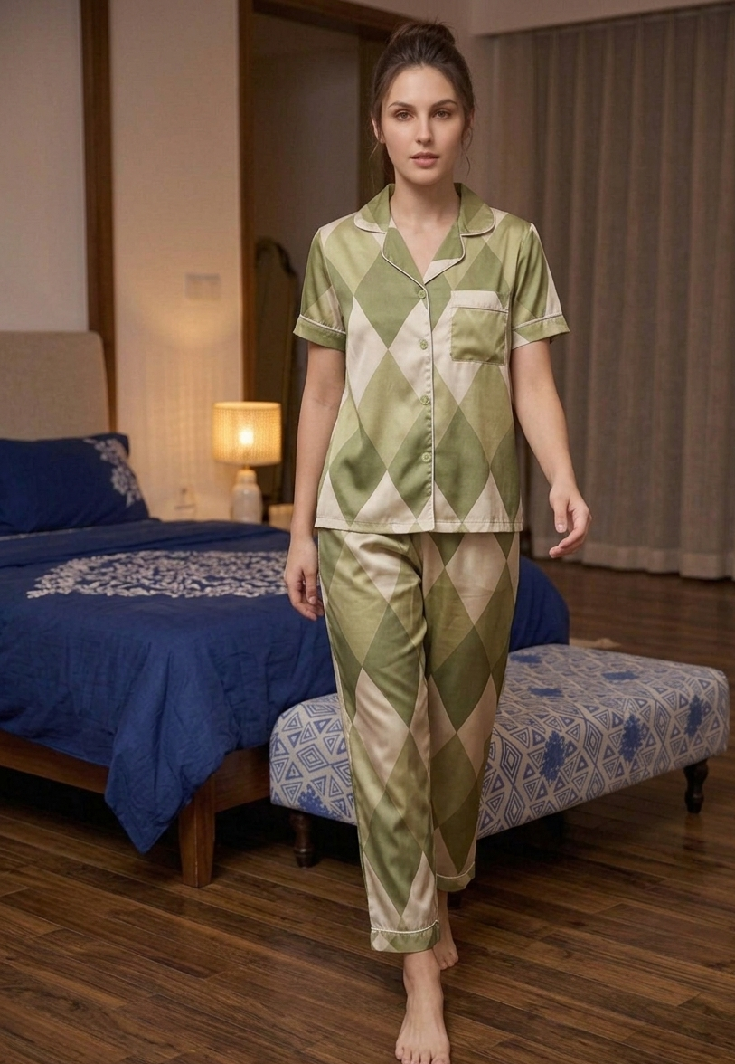 Braless Modal Silk Pajama Set