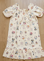 Cream Yellow Teddy Print