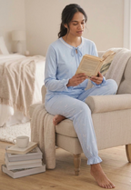 Pastel Blue Butterfly Pajama Set