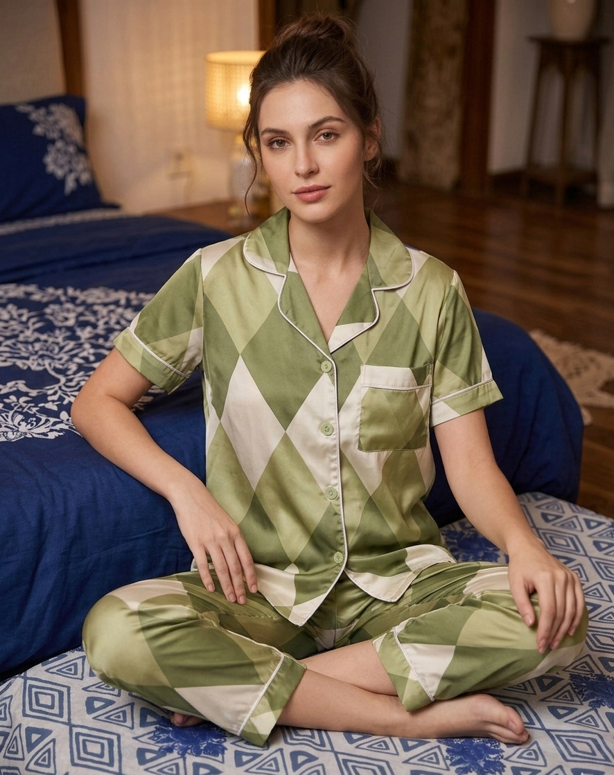 Braless Modal Silk Pajama Set