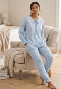 Pastel Blue Butterfly Pajama Set
