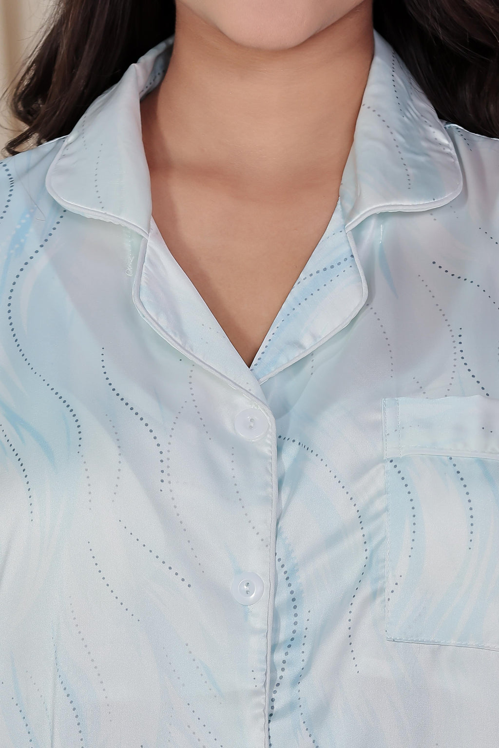 Icy Blue Shirt Dress